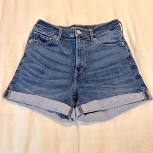 Express Midi Denim Shorts Size 2